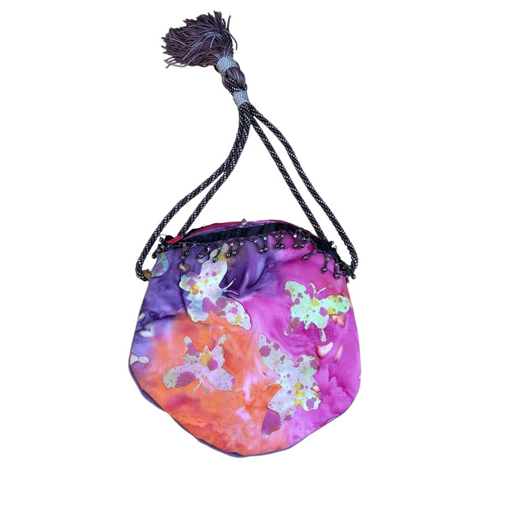 Dolores‎ Reiman Y2K Handmade Beaded Butterfly Purse | Boho Art Bag